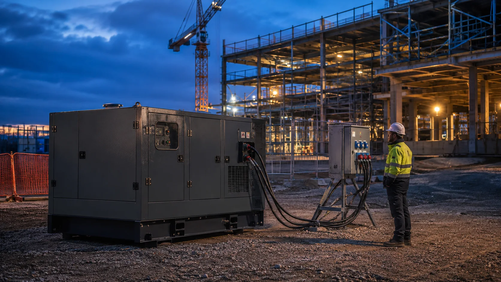 Planta eléctrica de alquiler instalada para una operación temporal